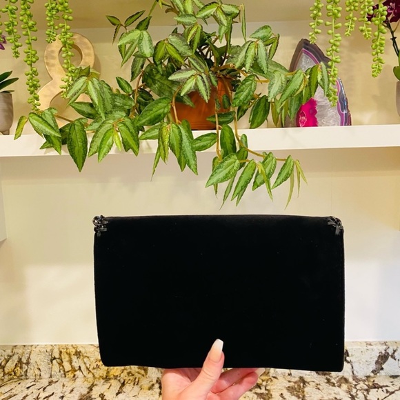 Stella McCartney Black Velvet Crossbody/Clutch! - Picture 3 of 6